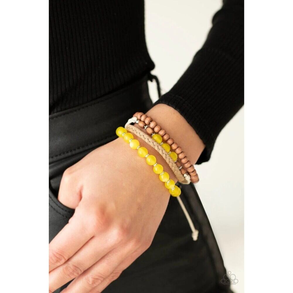 Down Homespun Yellow Bracelet (117)